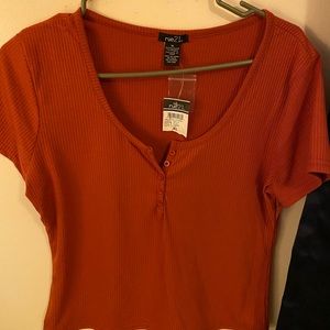 Never worn brand new orange shirt